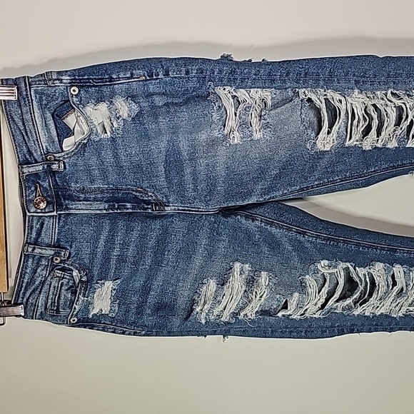 American Eagle size 0 stretch high rise mom jeans - Picture 2 of 8